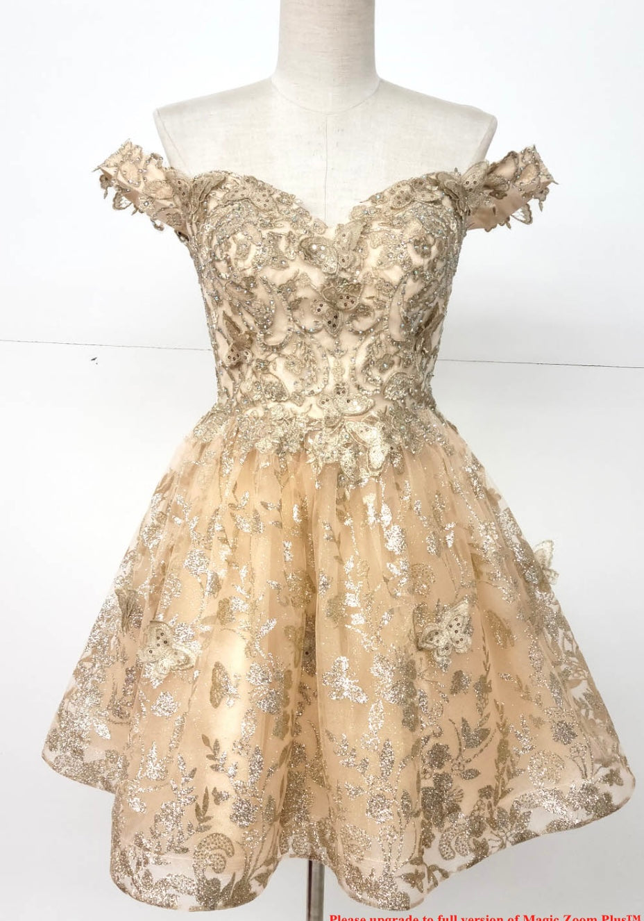 Chicas C322 Elegant Printed Prom A-Line Butterfly Floral Tulle Dress