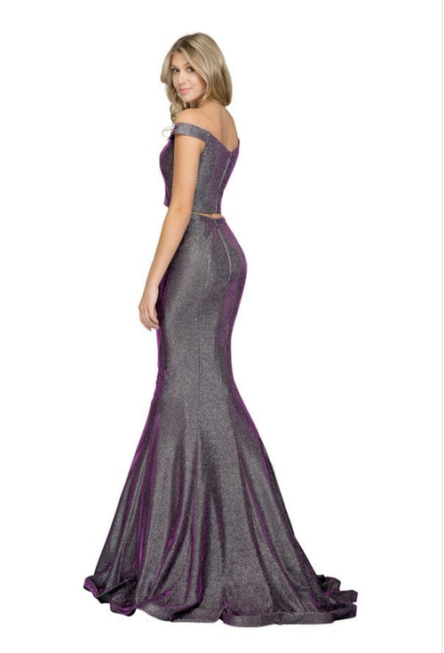 Chicas BT9020 Mermaid Off-Shoulder Chic Style Fabric Dress