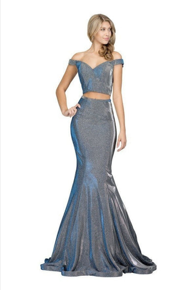 Chicas BT9020 Mermaid Off-Shoulder Chic Style Fabric Dress
