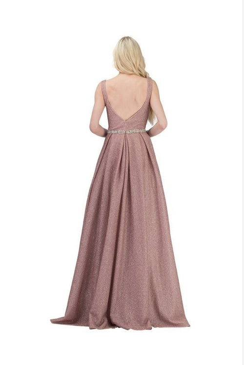 Chicas BT9027 Butterfly Long Floor-Length Formal Style Fabric Dress