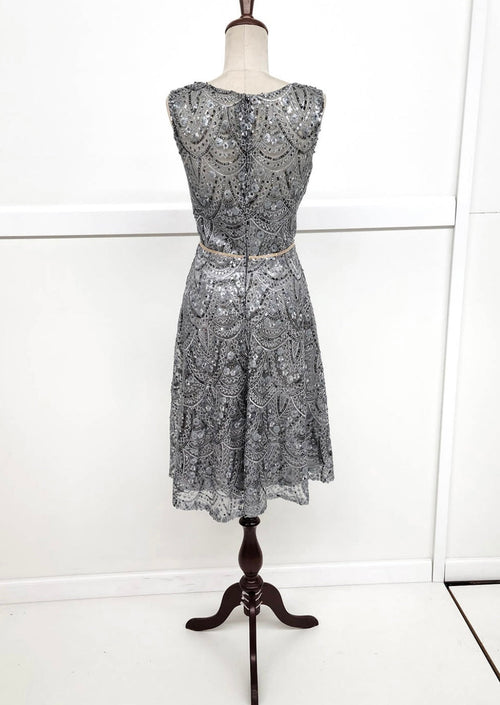 Chicas J028 Cocktail Royal A-Line Sleeveless Short Sequin Fabric Dress