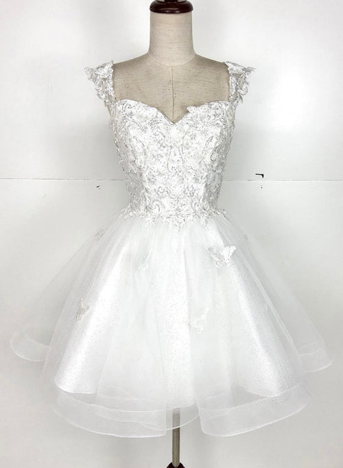 Chicas C330 Prom Red A-Line Sweetheart Butterfly Short Tulle Dress