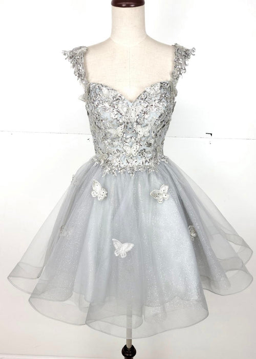 Chicas C330 Prom Red A-Line Sweetheart Butterfly Short Tulle Dress