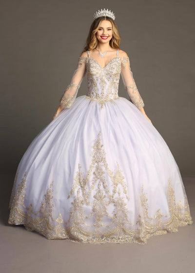 Chicas F3033L Romantic Quinceañera Royal BallDress Sweetheart Long Tulle Dress
