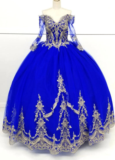 Chicas HF3033 Royal BallDress Long Embroidered Tulle Dress