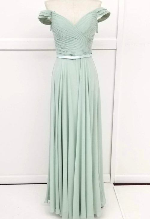 Chicas C8997 Elegant Evening Navy Spaghetti-Strap Floor-Length Pleated Chiffon Dress