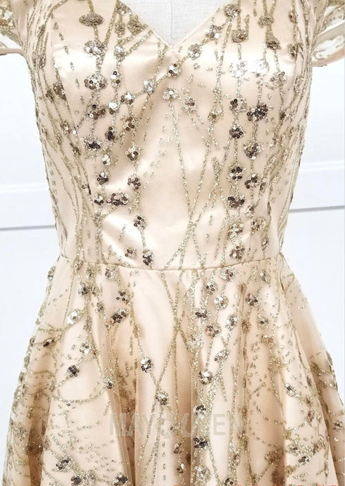 Chicas 4021 Cocktail Red A-Line Sweetheart Short Beaded Satin Dress