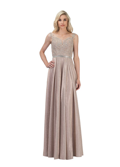 Chicas DM4008 Elegant Evening A-Line Sweetheart Floor-Length Beaded Fabric Dress