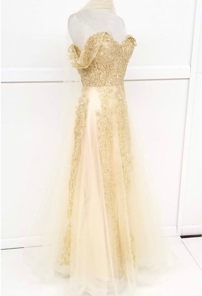 Chicas CA1103 Evening White A-Line Sweetheart Floor-Length Tulle Dress