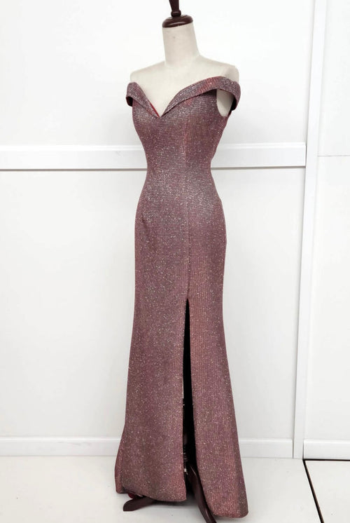 Chicas C7526 Evening Gold Sweetheart Floor-Length Fabric Dress