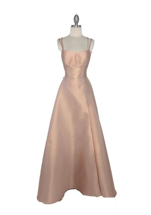Chicas C7070 Elegant Evening Royal A-Line Spaghetti-Strap Floor-Length Satin Dress