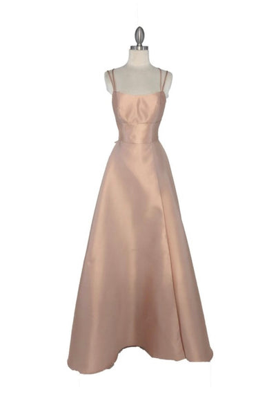 Chicas C7070 Elegant Evening Royal A-Line Spaghetti-Strap Floor-Length Satin Dress