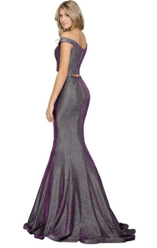 Chicas BT9020 Glam Glitter Prom Mermaid Sweetheart Floor-Length Fabric Dress
