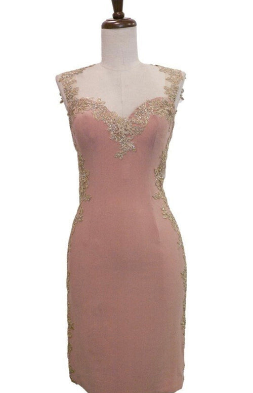 Chicas C3267 Cocktail Black Sweetheart Short Appliqué Lace Dress