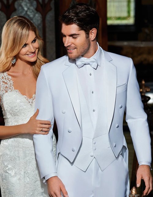 White Prom Suit - White Prom Tuxedo Suits - White Wedding Citreon Tail Tuxedo