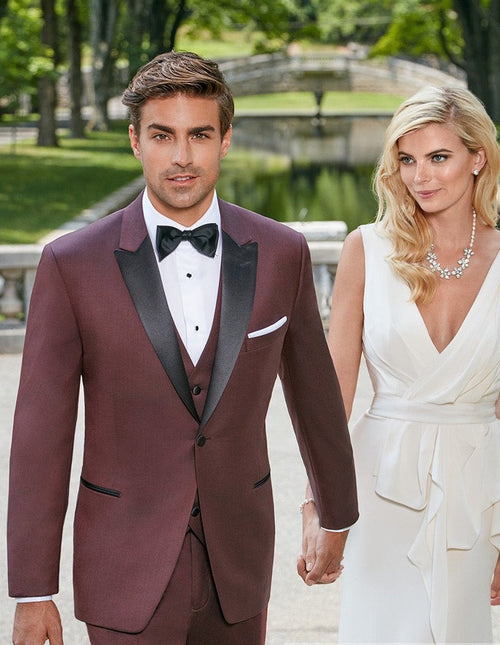 Maroon Prom Suit - Maroon Prom Tuxedo Suits - Maroon Wedding Tuxedo Mens Designer Wedding Tuxedo in Burgundy by PROMTUXEDO