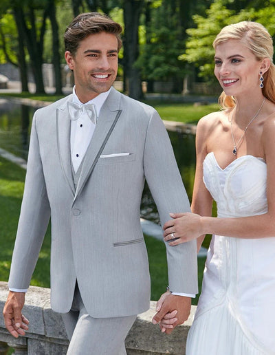 Gray Prom Suit - Mens Designer Marseille Tuxedo in Grey by PROMTUXEDO