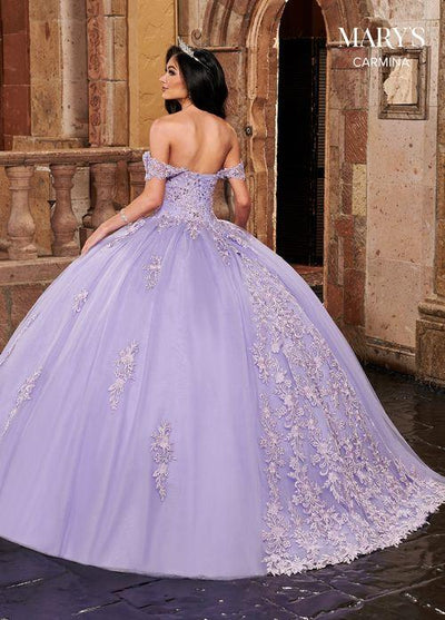 Off Shoulder Beaded Embroidery Appliqué Tulle Ball Gown with Bolero by Rachel Allan MQ1080