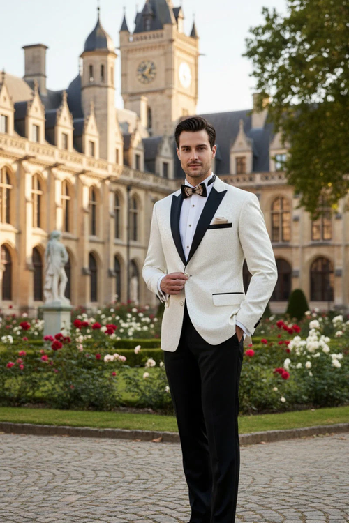Ivory Tuxedo Jacket