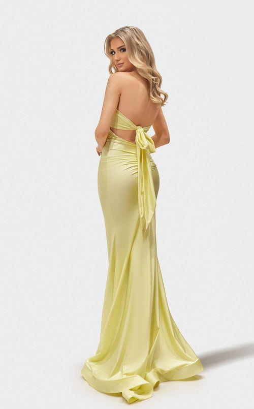 Jessica Angel JA2714 Strapless Fitted Cutout Evening Formal Unique Dress