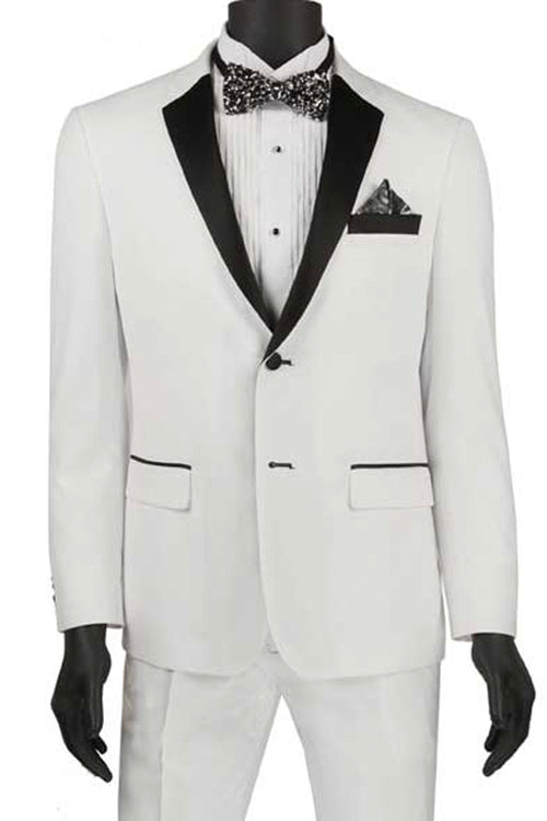 Mens Modern Notch Velvet Tuxedo in Navy by Vinci