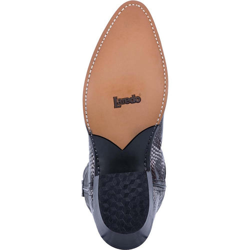 Laredo Monty Black & White Snake Print Men's Western Boots