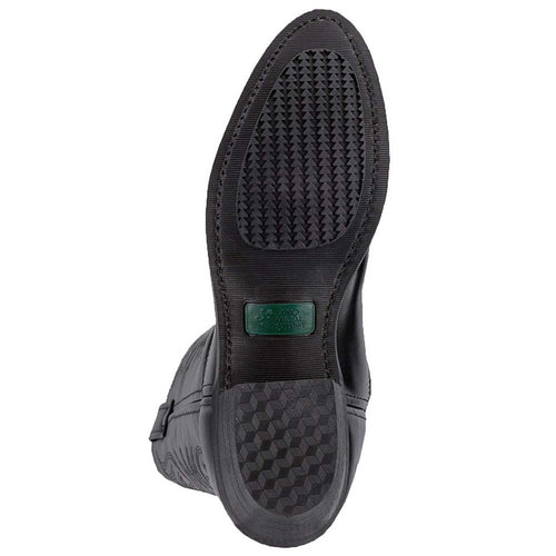 Laredo Paris Black Leather R-Toe Men's Boots