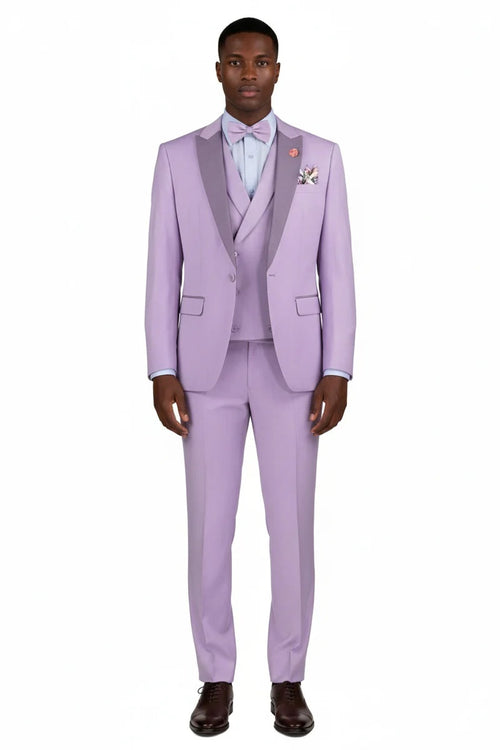 Lavender 1-Button Peak Tuxedo