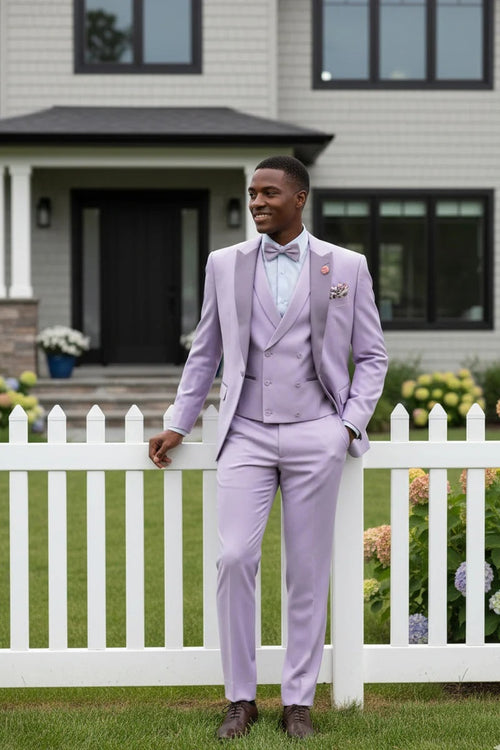 Lavender 1-Button Peak Tuxedo