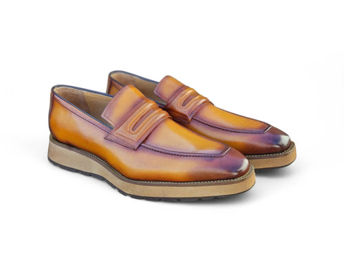 Leather Penny Loafer in Chunky Sole