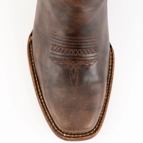 Ferinni Boot - Mens Dress Cowboy Boot - Ferrini Men's Santa Fe Leather Boots Handcrafted - Chocolate in Chocolate Color - Ferrini USA