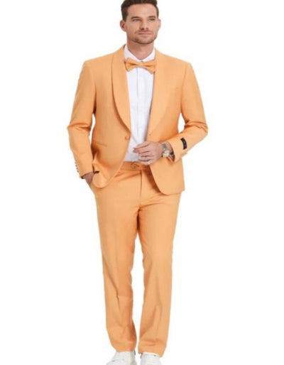 Prom Suit - Light Orange Prom Tuxedo - Summer Slim Fit Suits