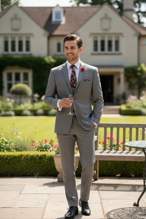 Light Grey Vinci 2-Button Notch Tuxedo