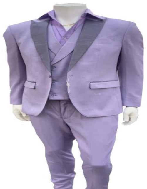 Mens Lavender Prom Tuxedo Suit - Vested Lilac Color Suit by USA Men's Outlet