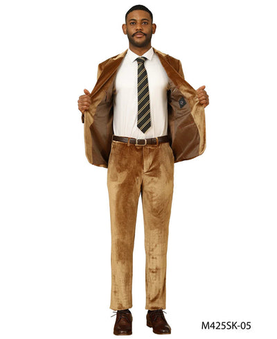 Big and Tall Blazer - Double Breasted Tuxedo Dinner Jacket in Color Gold Plus Size Paisley Sport Coat by USA Men's Outlet