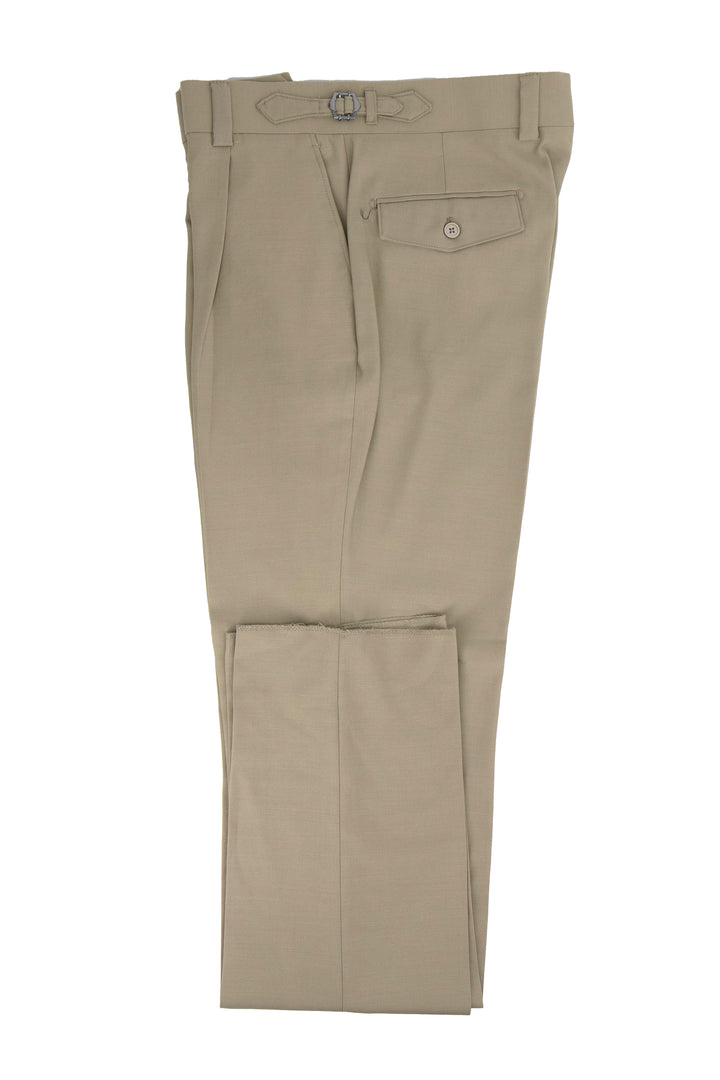 Tiglio Luxe Tan Semi-Wide Leg Wool Marbella Dress Pants TIG1004