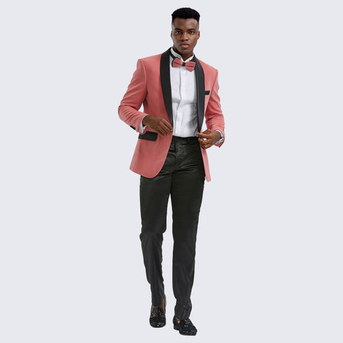 Mauve Velvet Tuxedo Jacket with Shawl Lapel β Slim Fit