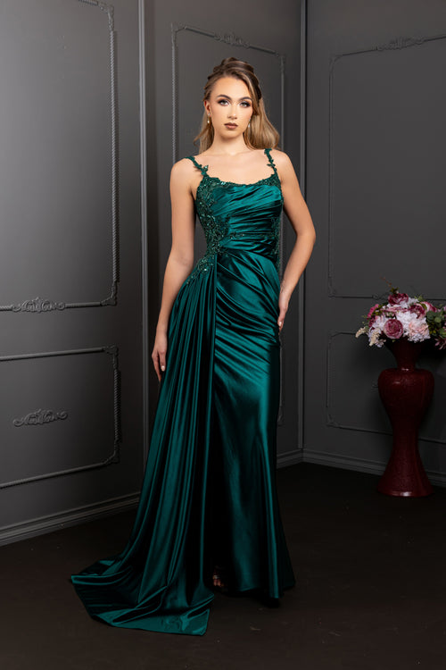 Prom Dress Square Neck Sleeveless Gala Gown By May Queen MQ2145