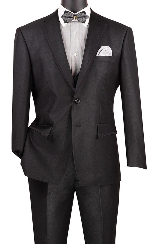 Royal Blue Slim Fit Men's 2 Piece Business Suit 2 Button by Vinci