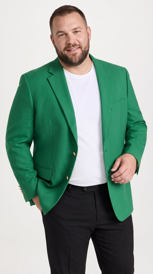 Men’s Kelly Green Blazer, Classic Sport Coat for Weddings Prom Parties and Special Events