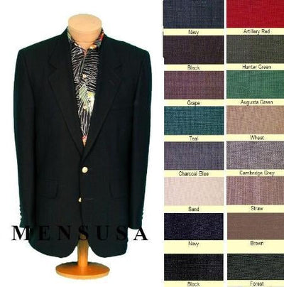Men's 2 Button Front 4 on Sleeves Fully Lined Metal Buttons Blazer All Colors mensusain