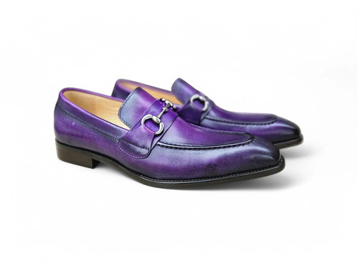 Men's Burnished Signature Buckle Loafer