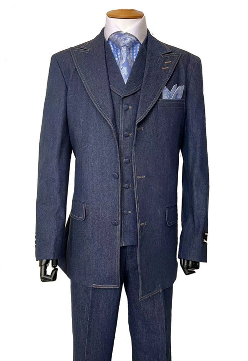 Men's Cotton Denim Suit