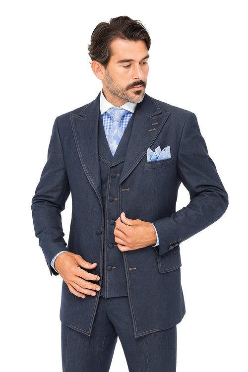Men's Cotton Denim Suit