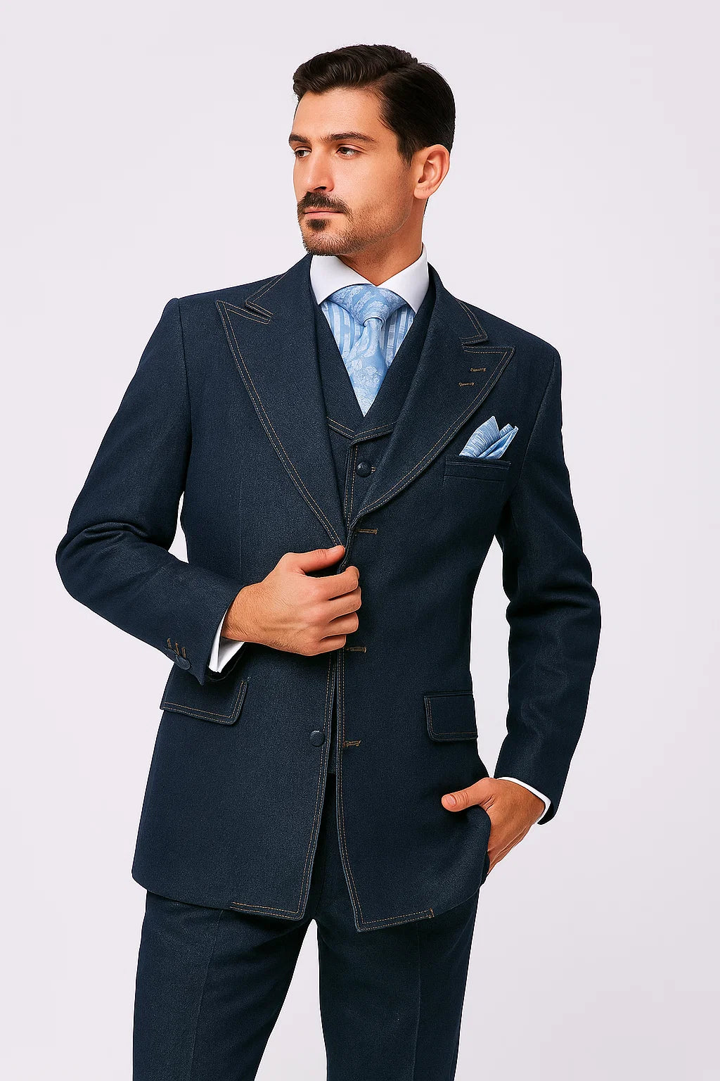 Men's Cotton Denim Suit