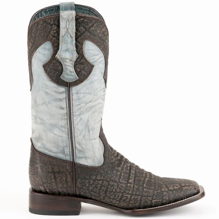 Ferinni Boot - Mens Dress Cowboy Boot - Ferrini Stampede Men's Print Crocodile Boots Handcrafted Black in Black Color Ferrini USA