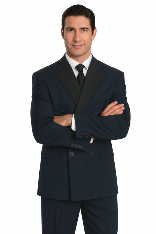 Navy Blue Tuxedos - Double Breasted Tuxedo