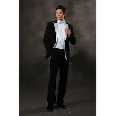 Black and White Lapel Velvet Blazer