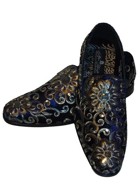 Men's Prom 2026tuxedo Groom Wedding Shoes Tuxedo Blue 8