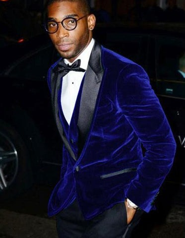 Navy Blue Prom Tuxedo by Renoirin